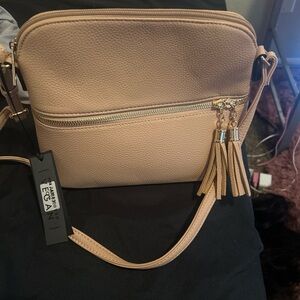 Vegan Leather Crossbody Bag in Blush - AMBASSADOR VEGAN